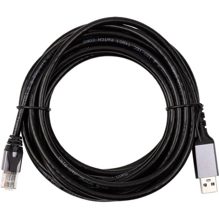 Дата кабель USB AM to RJ45 Ethernet 5.0m CAT6 UTP PowerPlant (CA915002)