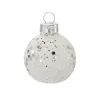 Елочная игрушка Chomik скляні кульки 6 шт, 4 см, білі з паєтками (5900779882164) изображение 2