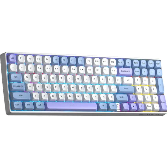 Клавиатура Aula S100pro RGB KRGD Brown Switch Wireless/Bluetooth/Type-C UA White/Black (6948391205755) изображение 3