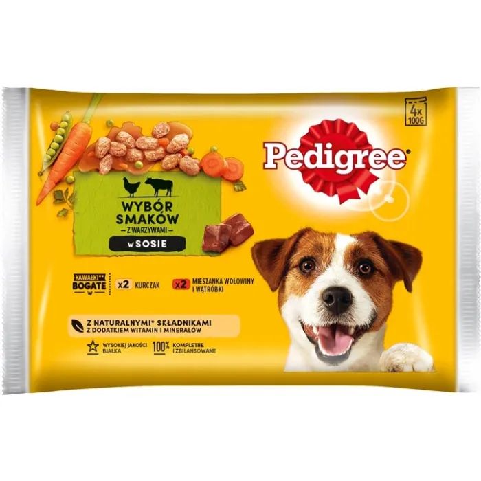 Влажный корм для собак Pedigree микс вкусов 4х100 г (5900951125737)