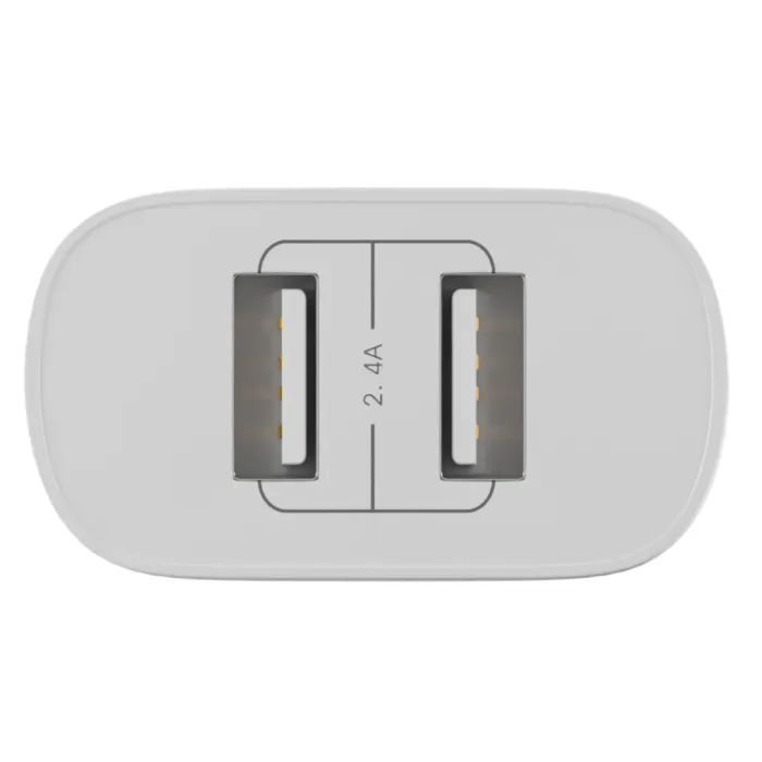 Зарядний пристрій Globex 2xUSB 12W FastPower white (12WAC) зображення 2