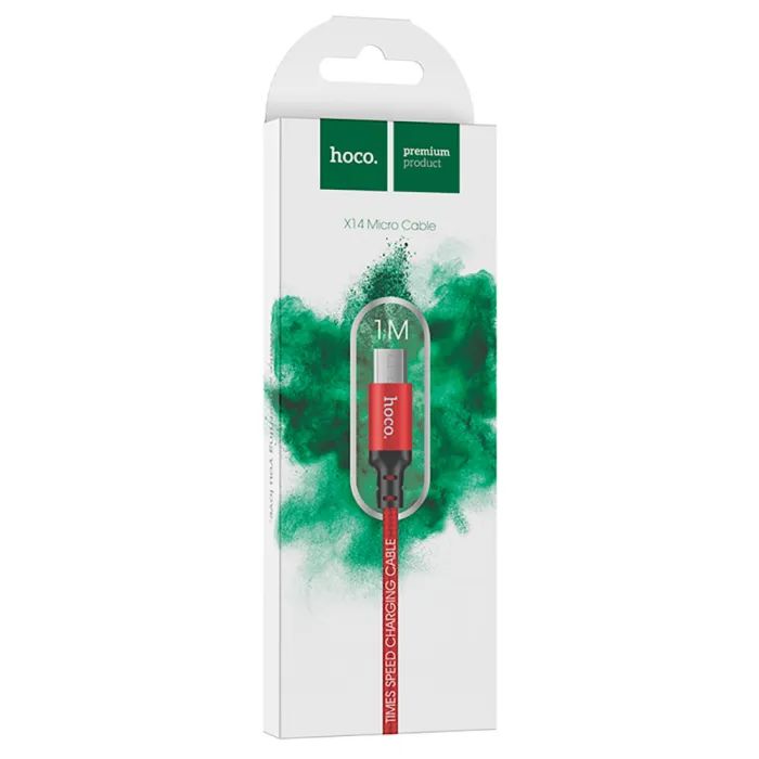 Дата кабель USB 2.0 AM to Micro 5P 1.0m X14 red HOCO (6957531062851) изображение 5