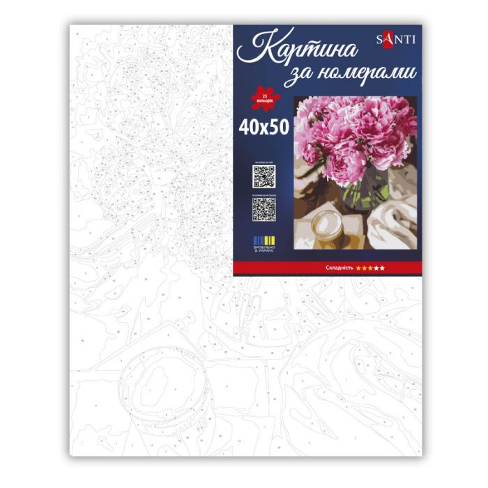 Картина по номерам Santi "Півонії та ранок", 40*50см (955762) изображение 2