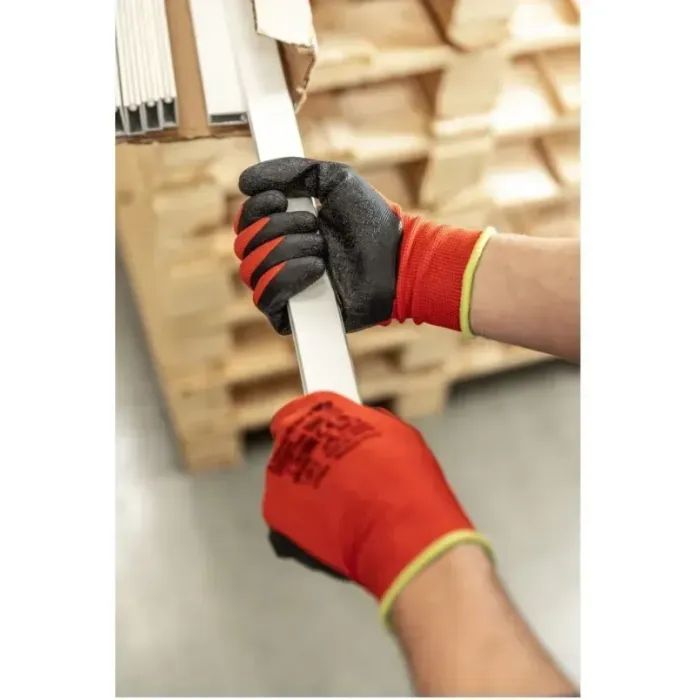 Захисні рукавиці Hoegert RODER HT5K750-10 з спіненим латексом темно-червоні, 10 (HT5K750-10) зображення 2