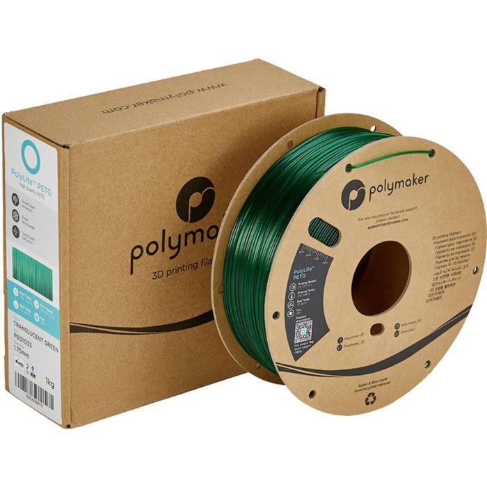 Пластик для 3D-принтера Polymaker PETG 1,75mm 1kg TRANSLUCENT GREEN (PB01033) изображение 2