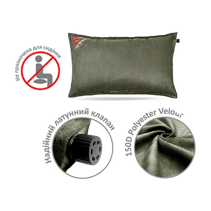 Туристическая подушка Terra Incognita Pillow 50x30 сіра (4823081506973) изображение 5