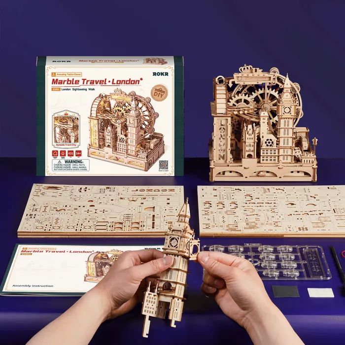 Конструктор Robotime Rokr дерев'яний 3D Marble Travel Лондон (EGB01) зображення 6
