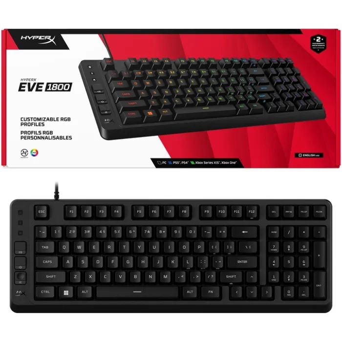 Клавіатура HyperX Eve 1800 USB UA Black (B7JE0AA) зображення 10