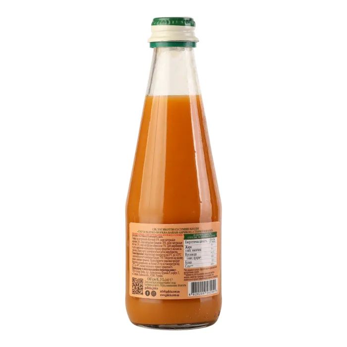 Сок Galicia Смузи яблоко, морковь, банан и абрикос 300 мл с/б (4820209562941) изображение 2