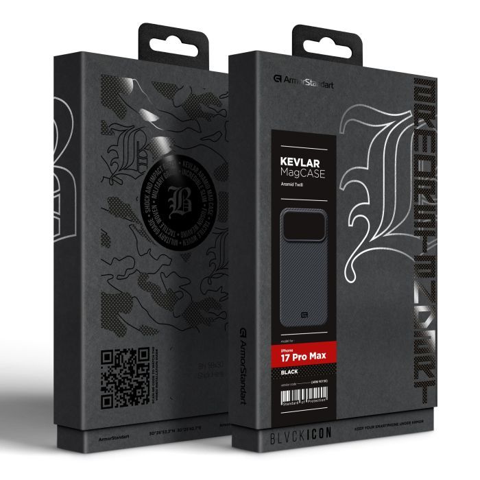 Чохол до мобільного телефона Armorstandart BlackIcon Aramid Twill MagCase Apple iPhone 17 Pro Max Black (ARM90150) зображення 2