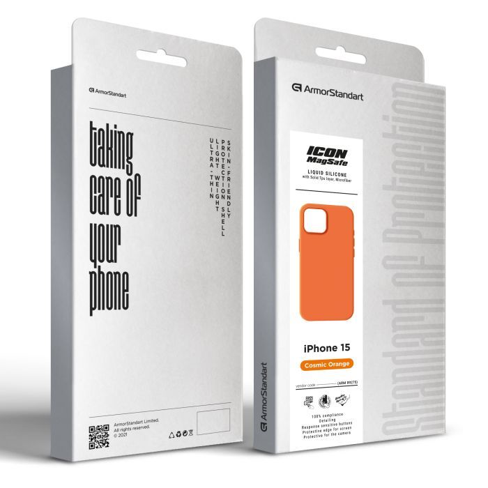Чехол для мобильного телефона Armorstandart Icon2 MagCase Apple iPhone 15 Cosmic Orange (ARM89275) изображение 3