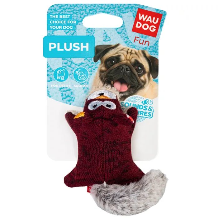 Игрушка для собак WAUDOG Fun Plush Білка трикотаж 18 см (6261) изображение 2