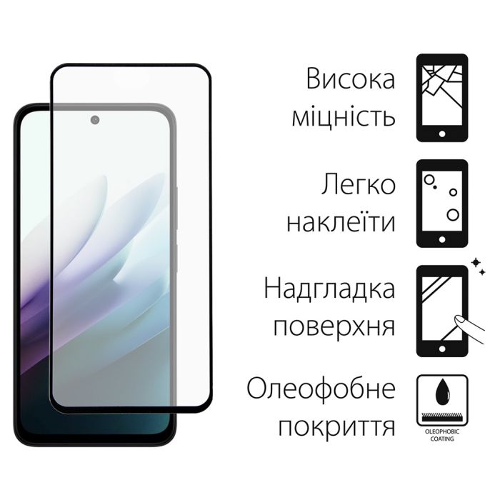 Скло захисне Dengos Xiaomi Redmi 15 4G Black 2 pcs (DG-TG2P-90) зображення 2