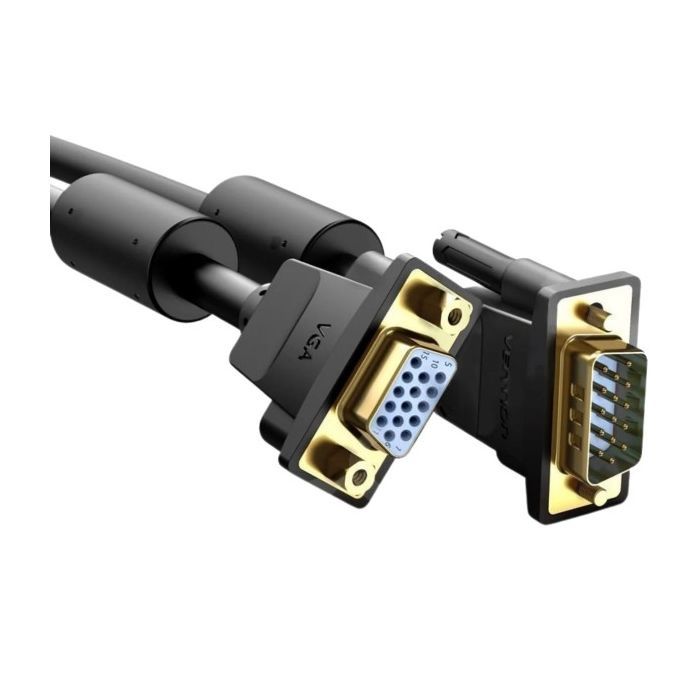 Кабель мультимедийный VGA M to VGA F 5.0m black Vention (DAGBJ) изображение 2