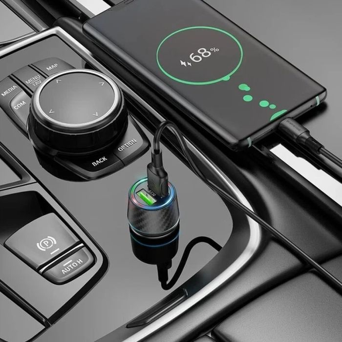 Зарядний пристрій BOROFONE 2xUSB QC3.0 36W car adapter black (6941991101205) зображення 6