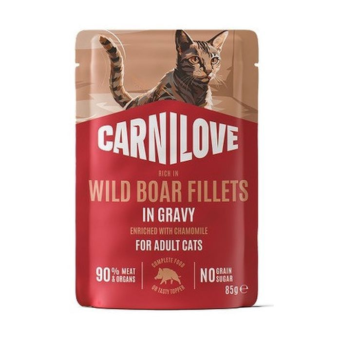 Влажный корм для кошек Carnilove Gravy Wild Boar with Chamomile 85 г (8595602584673)