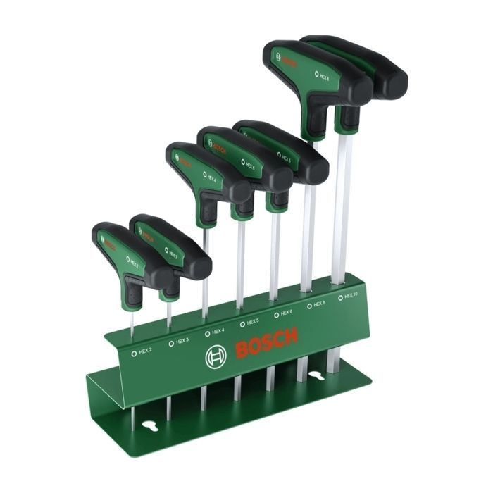 Набор отверток Bosch шестигранная, HEX 2–10mm, Т-образная рукоятка, 7шт. (1.600.A03.9J1)