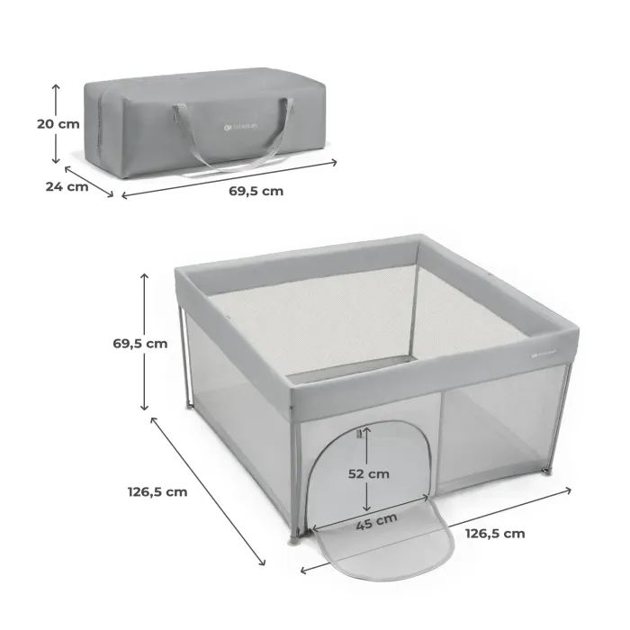 Дитячий манеж Kinderkraft Ziki Grey (5902533927623) зображення 7