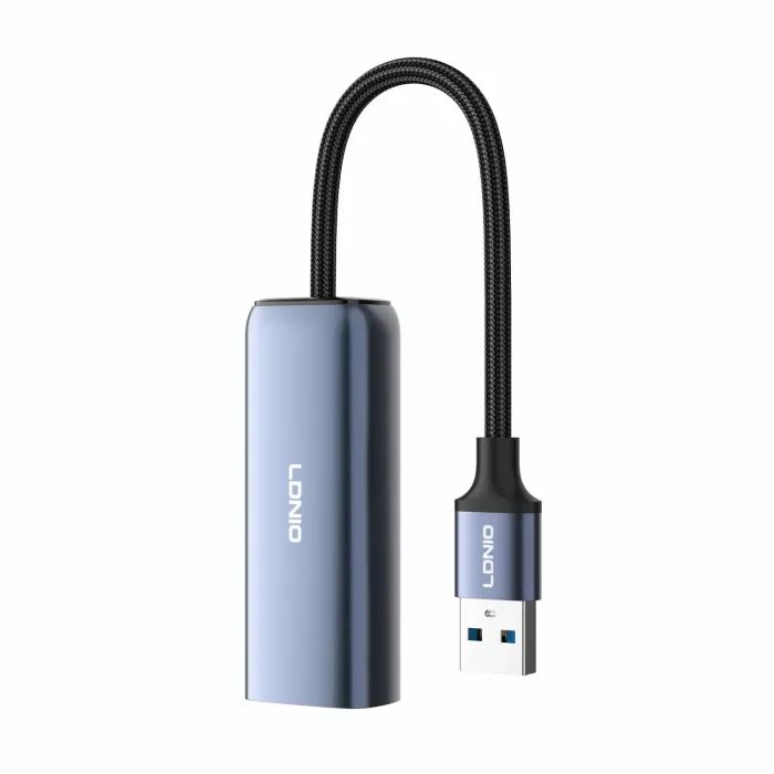 Перехідник USB AM to RJ45 Ethernet 1000Mbps LDNIO (RJ-01U)