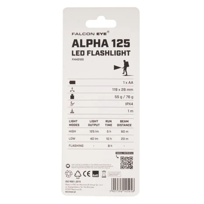 Ліхтар Falcon Eye тактичний Alpha 125 (125 Lm) Focus (FHH0120) (DAS303973) зображення 6