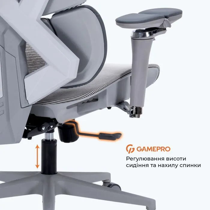 Крісло ігрове GamePro EDGE GC820MG Grey (GC820MG) зображення 16