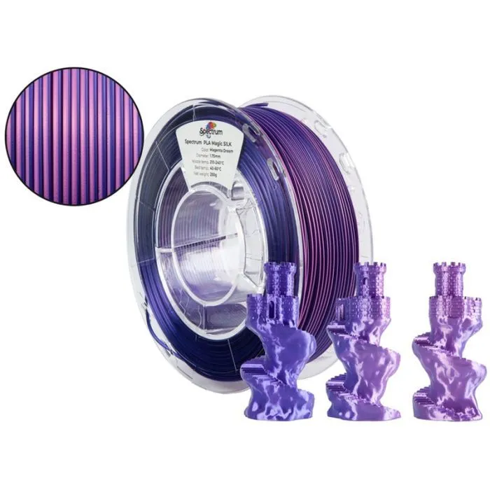 Пластик для 3D-принтера Spectrum PLA Magic SILK 1.75mm 0.25kg Magenta Dream (81402) зображення 3