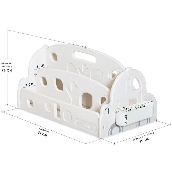 Детский стеллаж Mealux книжная полка Talee White (KD-E162 White) изображение 3