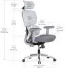 Офісне крісло Mealux D1 Duo Air Fabric Grey (HF-D1 Duo F/G) зображення 2