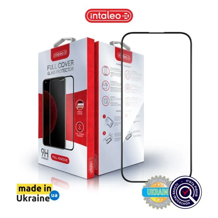 Скло захисне Intaleo Full Glue ESD Apple iPhone 16 Black (1283126594700)