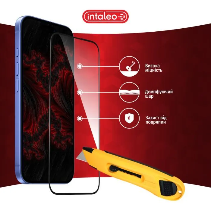 Скло захисне Intaleo Full Glue ESD Apple iPhone 16 Black (1283126594700) зображення 5