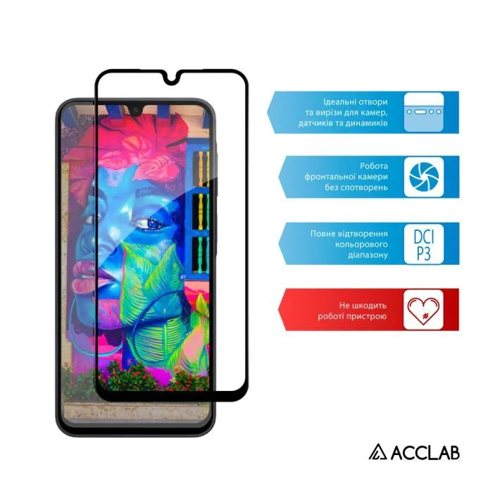 Скло захисне ACCLAB Full Glue ESD Samsung A17 Black (1283126624346) зображення 5