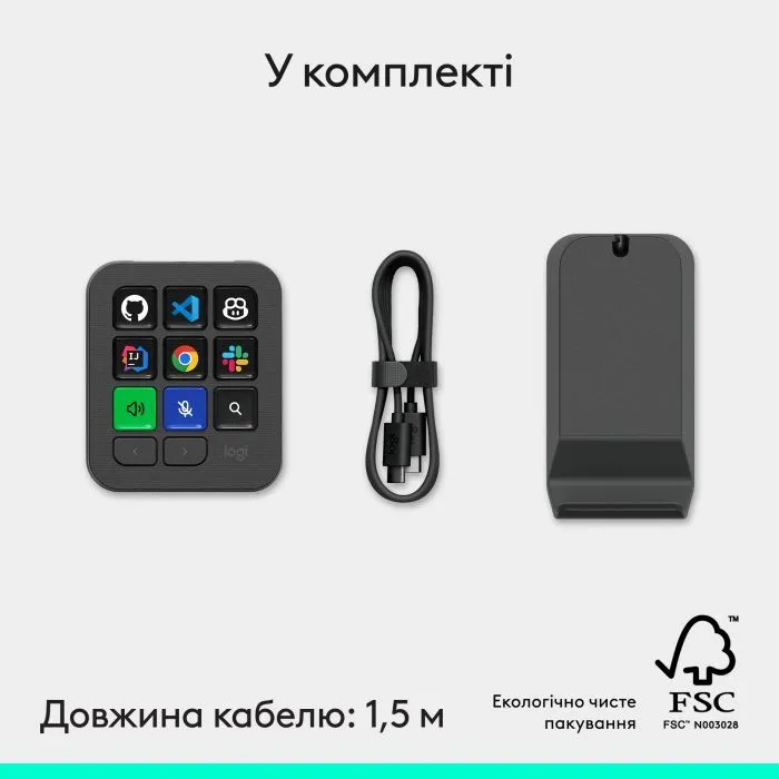 Набір блогера Logitech MX Keypad USB Type-C Graphite (920-013891) зображення 11