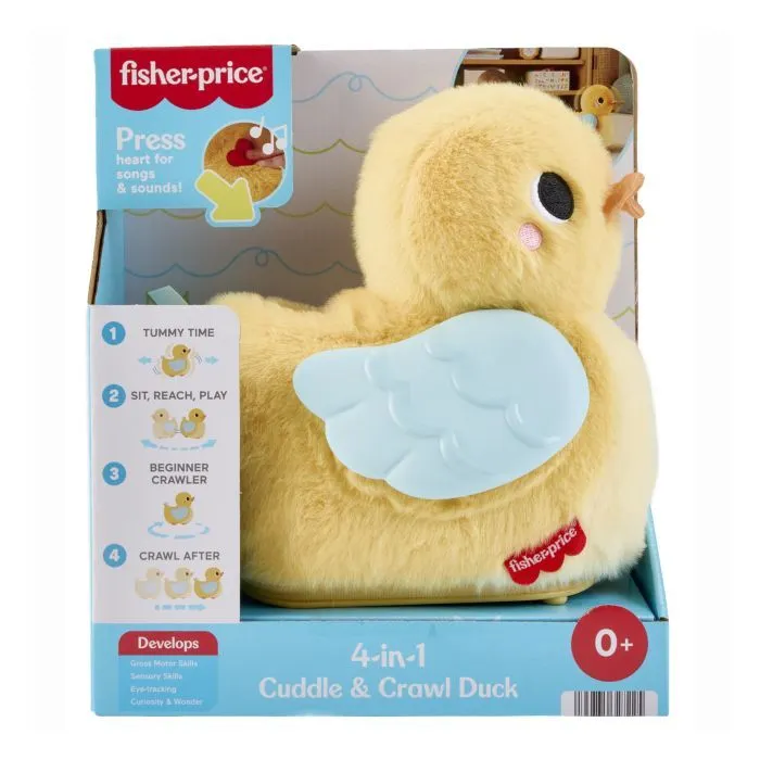 Розвиваюча іграшка Fisher-Price Розвивальне каченя 4-в-1 "Обіймай та повзи" (JMX99) зображення 3