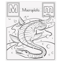 Набор для творчества Melissa&Doug Гигантская раскраска с динозаврами Английский алфавит (MD19111) изображение 2