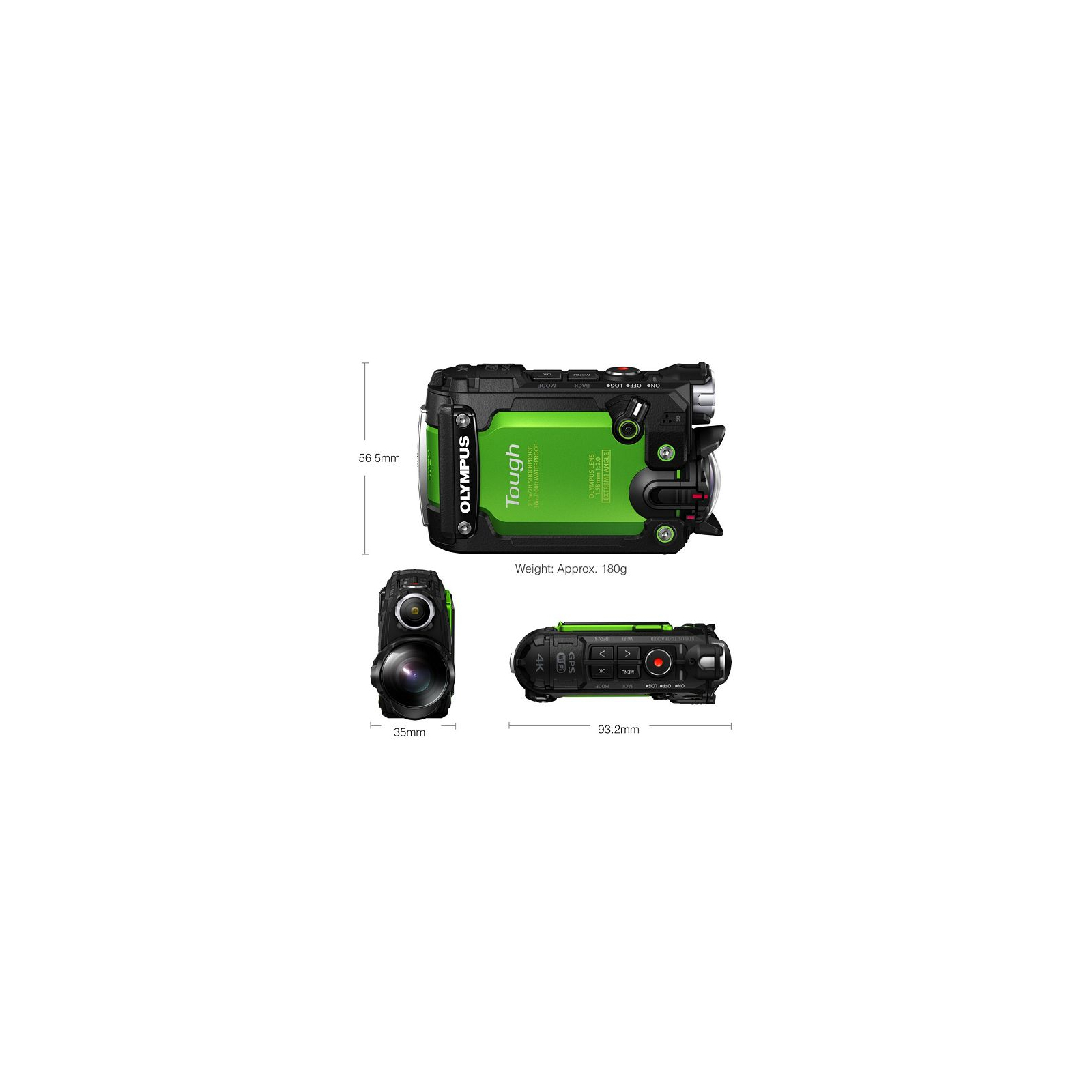 Екшн-камера Olympus TG-Tracker Green (Waterproof - 30m; Wi-Fi; GPS) (V104180EE000) зображення 8