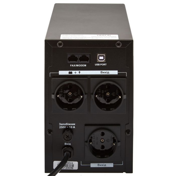 Пристрій безперебійного живлення LogicPower LPM-UL1100VA (4984) зображення 2