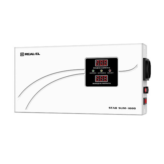 Стабілізатор REAL-EL STAB SLIM-1000, white (EL122400007)