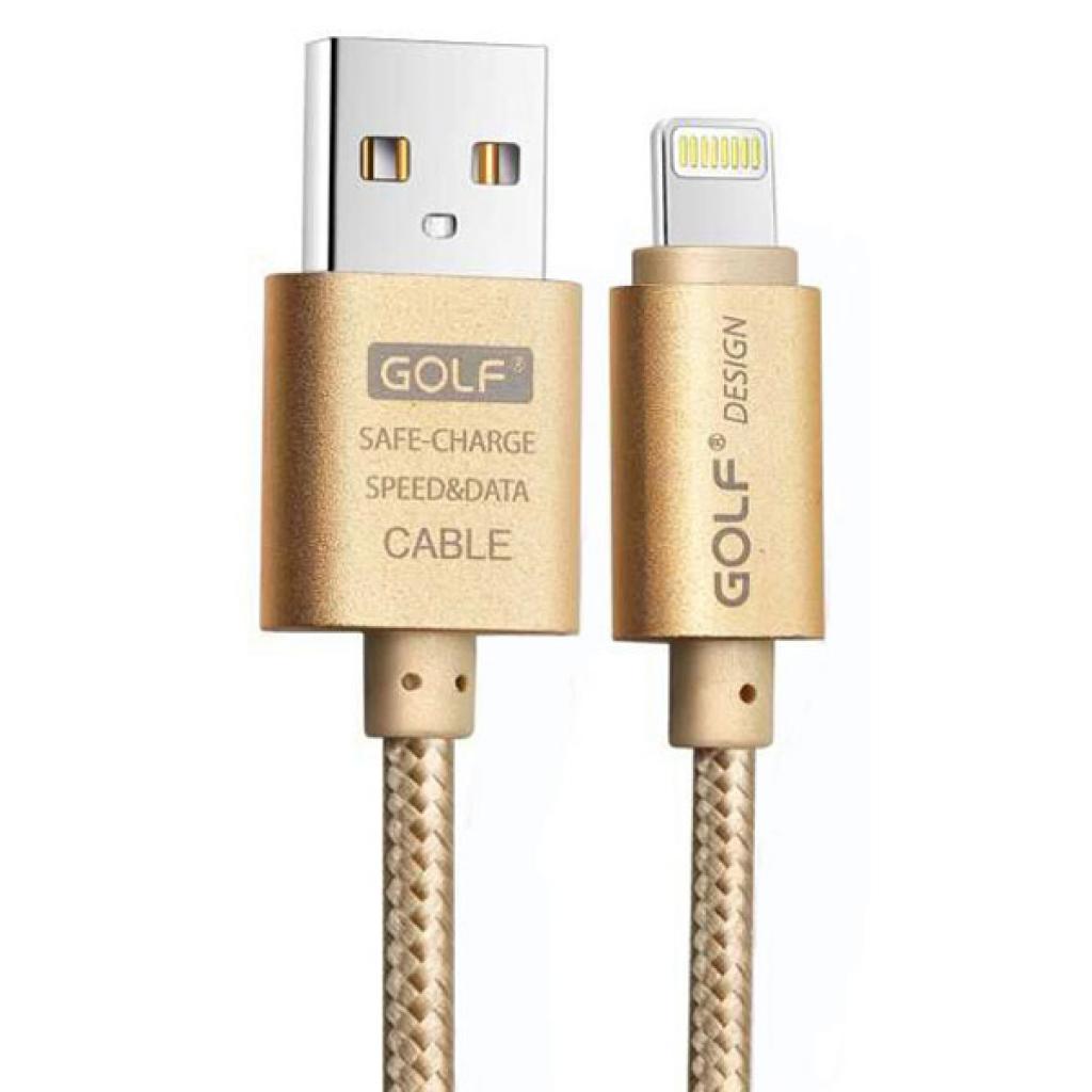 Дата кабель USB 2.0 AM to Lightning MetaI Gold Golf (46455 / GC-10)