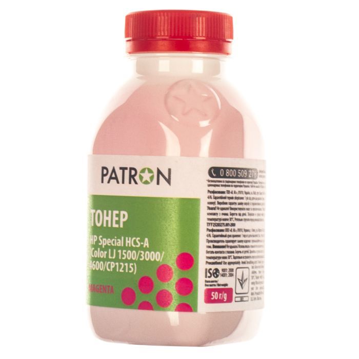Тонер HP CLJ 1500/3000/4600/CP1215) BLACK 50г Patron (HCS-A-B-050) зображення 2