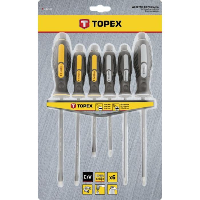 Набор отверток Topex ударных, 6 шт. (39D506) изображение 2