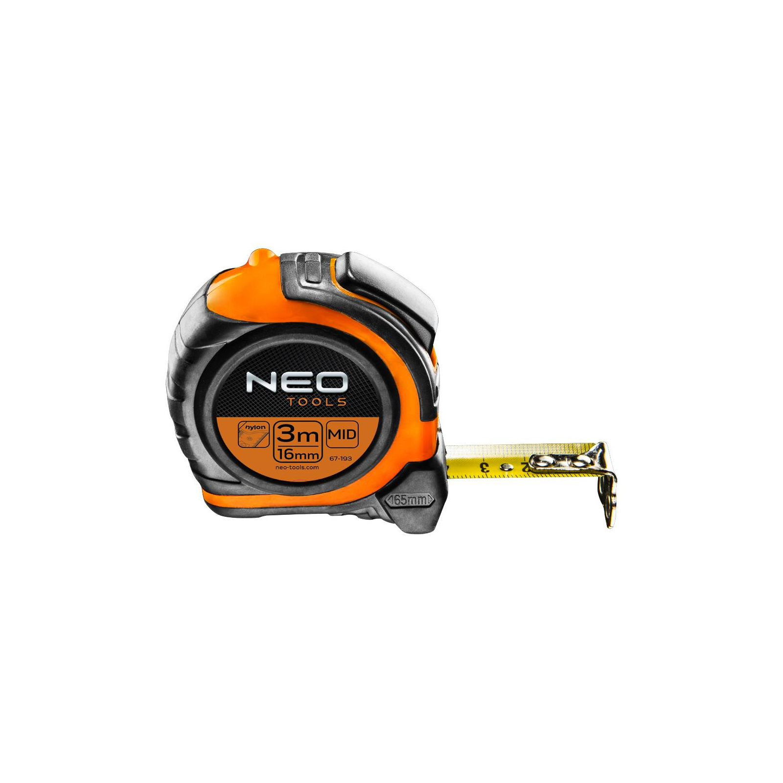 Рулетка Neo Tools сталева стрічка 3 м x 16 мм, магніт, двосторонній (67-193)