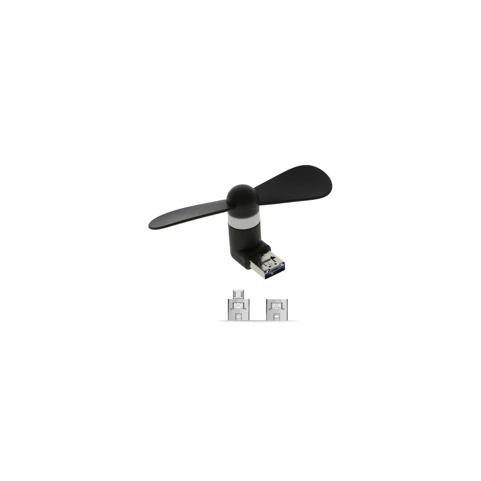 USB вентилятор 2E USB / MicroUSB, Black (2E-MFMF1-BLACK) изображение 2