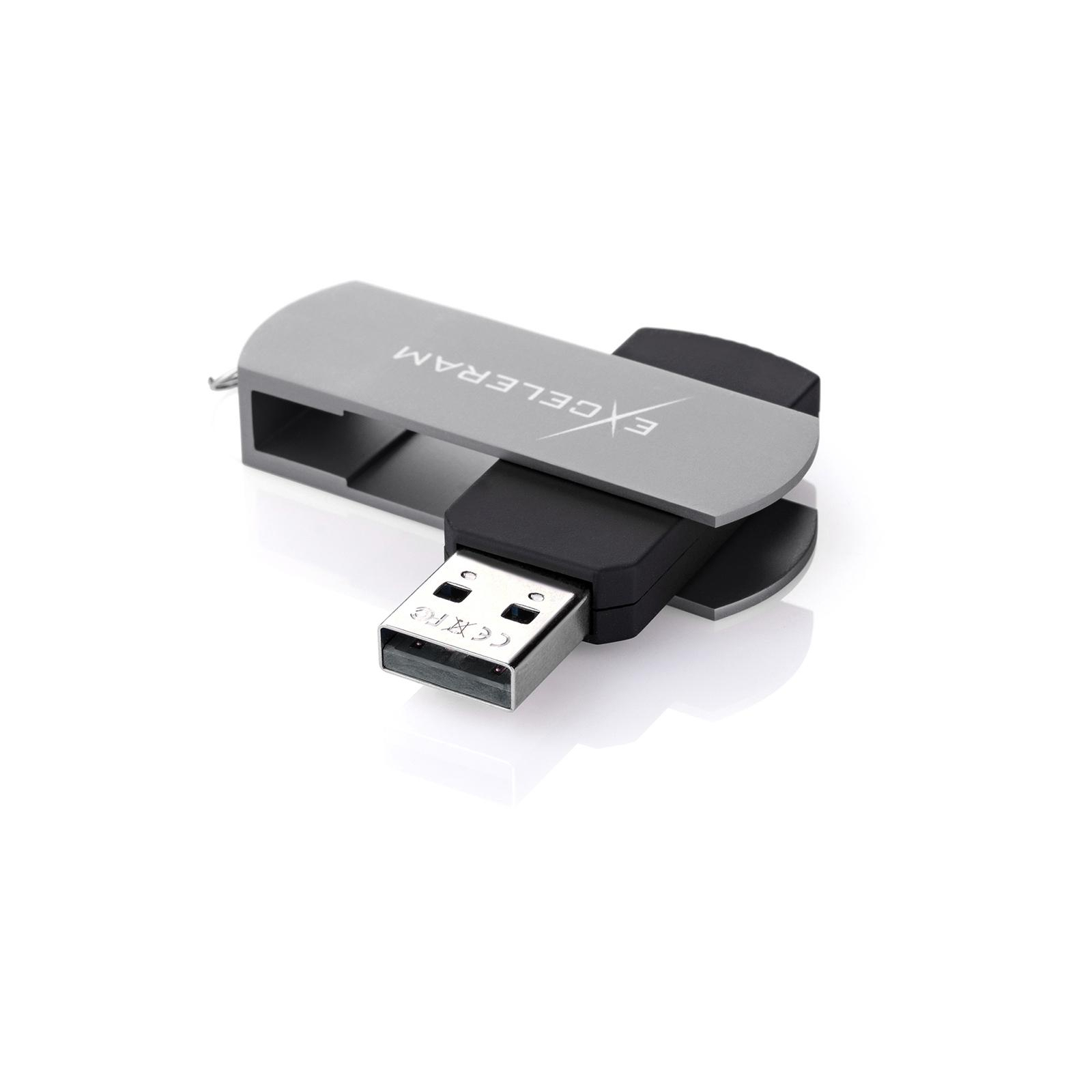 USB флеш накопичувач eXceleram 8GB P2 Series Gray/Black USB 2.0 (EXP2U2GB08) зображення 2