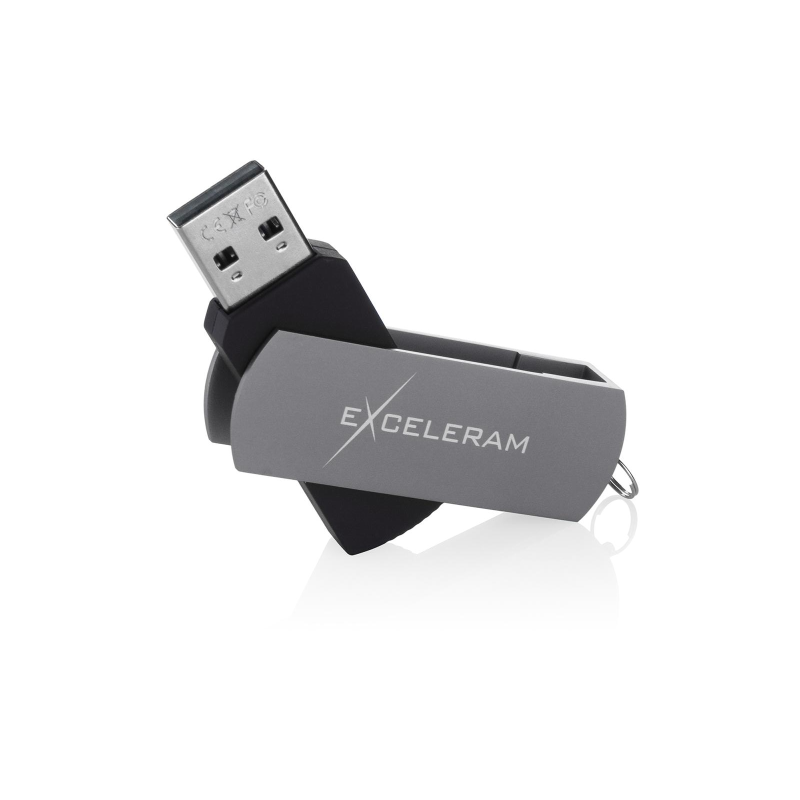 USB флеш накопичувач eXceleram 8GB P2 Series Gray/Black USB 2.0 (EXP2U2GB08) зображення 3