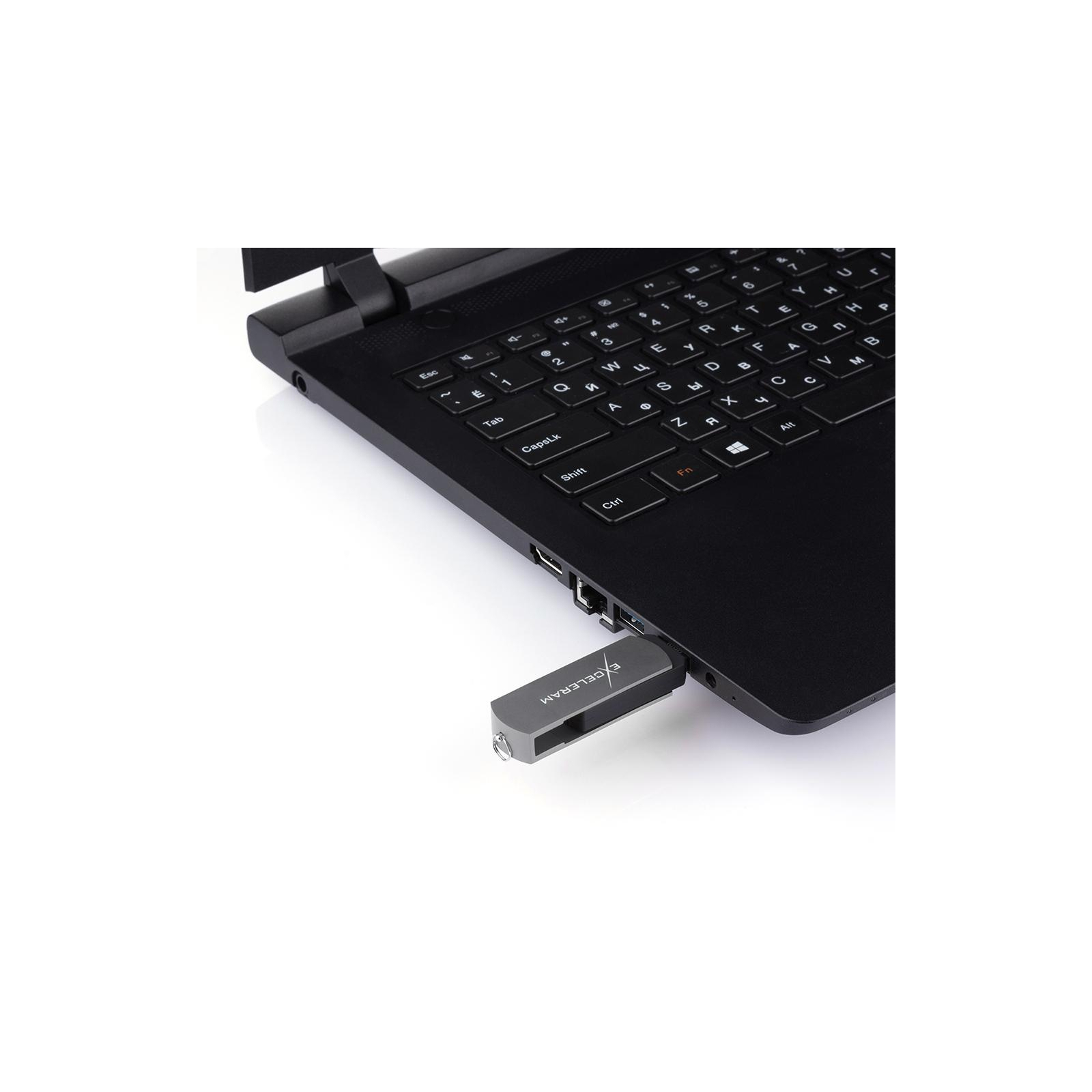 USB флеш накопичувач eXceleram 8GB P2 Series Gray/Black USB 2.0 (EXP2U2GB08) зображення 7