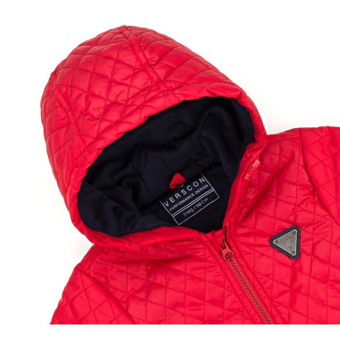 Куртка детская Verscon стеганая с капюшоном (3439-98B-red) изображение 4