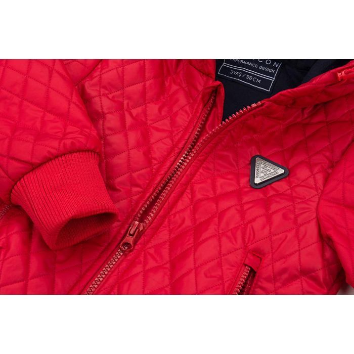 Куртка детская Verscon стеганая с капюшоном (3439-98B-red) изображение 7