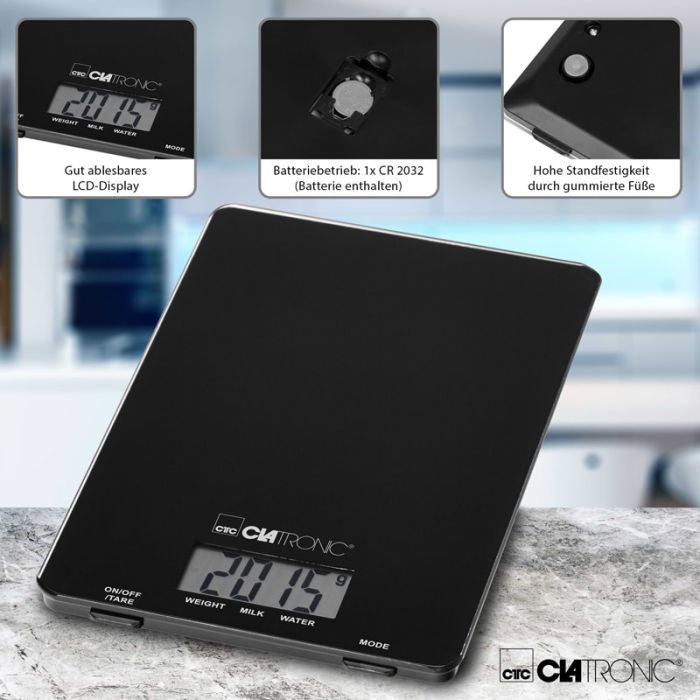 Весы кухонные Clatronic KW 3626 Black изображение 2