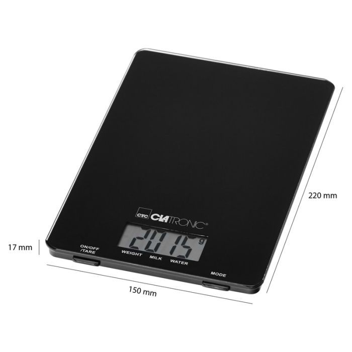 Весы кухонные Clatronic KW 3626 Black изображение 4