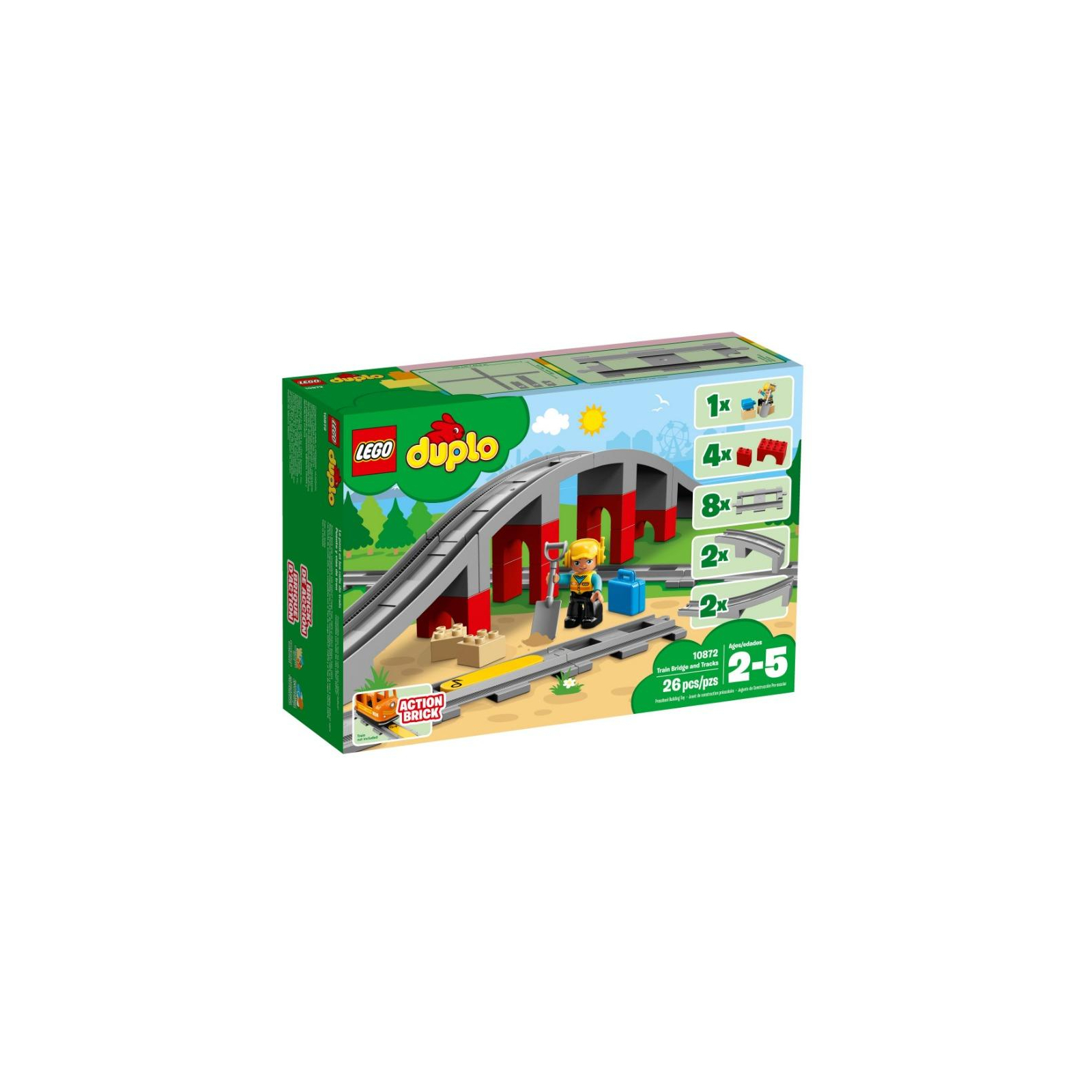 Конструктор LEGO Железнодорожный мост 26 деталей (10872)